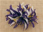 Deep Purple & White Large Spider Lily Hair Clip 6"