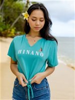 Hinano Tahiti レディースTシャツ [エラ/ティール]