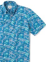 Reyn Spooner One Fine Day Vallarta Blue Spooner Kloth Men's Hawaiian Shirt Classic Fit
