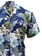 Paradise Found Hilo Navy Rayon Men&#39;s Hawaiian Shirt