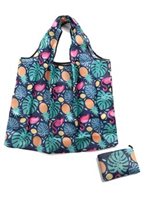 Happy Wahine Jackie Flamingo Pineapple Blue Foldable Bag