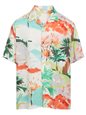 Jams World Flamingo Beach Rayon Men&#39;s Hawaiian Shirt