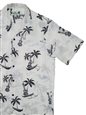 Two Palms Palm Islands White Rayon Men&#39;s Hawaiian Shirt