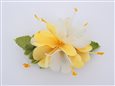 Yellow/White Small Kahili Ginger Hair Clip 3.5&quot;