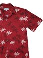 Two Palms New Palm Red Cotton Men&#39;s Hawaiian Shirt