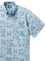 Reyn Spooner Kapa Story Nile Blue Spooner Kloth Men's Hawaiian Shirt Classic Fit