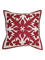 Kenui Quilts Orchid Burgundy Hawaiian Quilt Pillow Cover