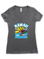 [Floral Collection] Honi Pua Sky Bird of Paradise Ladies Hawaiian T-Shirt