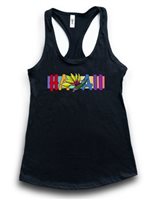 [Floral Collection] Honi Pua Hawaii Bird of Paradise Ladies Hawaiian Racerback Tank Top