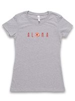 [Floral Collection] Honi Pua Aloha Painted Hibiscus Ladies Hawaiian Crew-neck T-Shirt