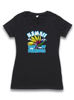 [Floral Collection] Honi Pua Sky Bird of Paradise Ladies Hawaiian Crew-neck T-Shirt