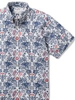 Reyn Spooner Summer Commemorative 2023 White Spooner Kloth Men's Hawaiian Shirt Classic Fit
