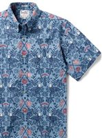 Reyn Spooner Summer Commemorative 2023 Faded Denim Spooner Kloth Men's Hawaiian Shirt Classic Fit