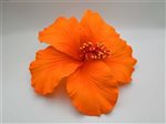 Orange Jumbo Hibiscus Hair Stem 6.5"