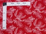 Dendrobium & Orchid Red Poly Cotton CHOE-007#3