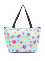 Happy Wahine HIBISCUS BLUE INSULATED LUNCH TOTE LARGE