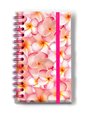 Island Heritage Pink Plumerias [Small Notebook with Elastic Band]