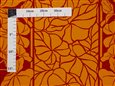 Taro Leaves Red &amp; Orange Poly Cotton LW-22-858