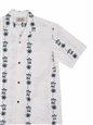 Royal Hawaiian Creations Green Honu  White Cotton Men&#39;s Hawaiian Shirt