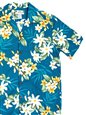 Two Palms Lanikai Teal Cotton Men&#39;s Open Collar Hawaiian Shirt