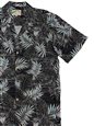 Paradise Found Midnight Palm Black Rayon Men&#39;s Hawaiian Shirt