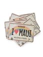 Pacifica Island Art I Heart Maui License Plate Hawaiian Postcards (3 pack / 6 pack)