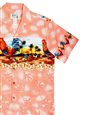 Ky&#39;s Hawaii Rooster Orange Cotton Poplin Men&#39;s Hawaiian Shirt