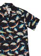 Ky&#39;s Hawaiian fish Black Cotton Poplin Men&#39;s Hawaiian Shirt