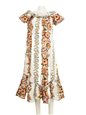Ky&#39;s Vintage Anthurium White Cotton HawaiianLong Muumuu Dress