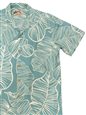 Paradise Found TARO LEAF Blue Rayon Men's Hawaiian Shirt
