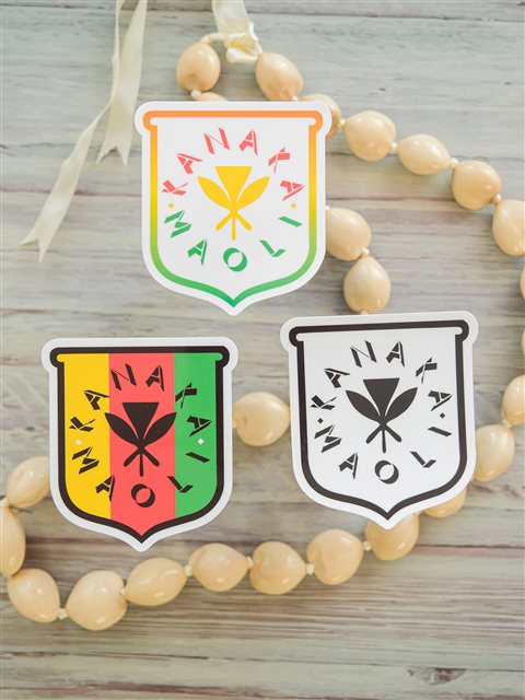 Kawaii Sticker Club カナカ・マオリ・ハワイアンクレスト 防水加工ステッカー3枚セット | AlohaOutlet  (アロハアウトレット)