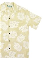 Two Palms Waikane Beige Rayon Men's Hawaiian Shirt