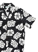 Two Palms Waikane Black Rayon Men's Hawaiian Shirt