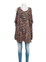 Napua Collection Honolulu Orchid Pink Rayon Cover Up w/ Shoulder Holes