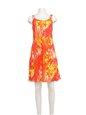 Hilo Hattie MANOA Orange Rayon SHORT STRAP DRESS