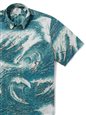 Reyn Spooner BIG WAVE DEEP OCEAN Spooner Kloth Men&#39;s Hawaiian Shirt Classic Fit