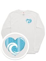 [Tribal Collection] Honi Pua Tribal Heart Wave Unisex Hawaiian Long Sleeve T-Shirt