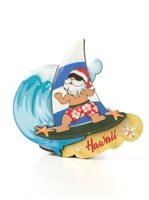 Surfing Santa Hawaiian Santa Magnet