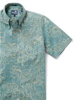 [2023 December New Arrival] Reyn Spooner MONSTERA INK SAGEBRUSH Spooner Kloth Men's Hawaiian Shirt Classic Fit