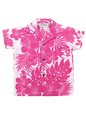 【日本から発送】 Royal Hawaiian Creations ボーイズ アロハシャツ [ハイビスカスパネル/ピンク/ポリコットン]