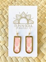 SUN N SOUL - Boutique - ファブリック ピアス [Uバー/ハワイアンキルト]