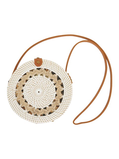 Rattan round purse hotsell