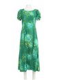 Hilo Hattie Tribal Tiare Green Rayon Women&#39;s KIMI 2 Long Dress