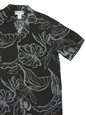 Two Palms Foster Garden Black Rayon Men&#39;s Hawaiian Shirt