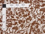 Hibiscus Brown Poly Cotton Printex / PRTX Hibiscus Brown Poly Cotton HH-338-820