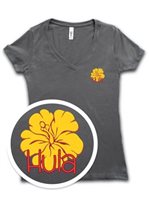[Hula Collection] Honi Pua Hibiscus HULA Mini Ladies Hawaiian T-Shirt