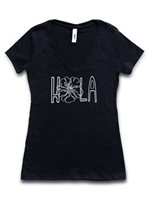 [Hula Collection] Honi Pua HULA Hibiscus Outline [Hula Collection] Honi Pua / DWEAR HULA Hibiscus Outline Ladies Hawaiian T-Shirt