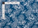 Hibiscus & Monstera leaves Navy Poly Cotton Trans-Pacific Textiles, Ltd. / TPTEX Hibiscus & Monstera leaves Navy Poly Cotton CM-22-56