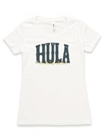 [Hula Collection] Honi Pua HULA Hawaii Vintage Ladies Hawaiian Crew-neck T-Shirt