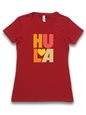 [Hula Collection] Honi Pua HULA Heart Reds  Ladies Hawaiian Crew-neck T-Shirt